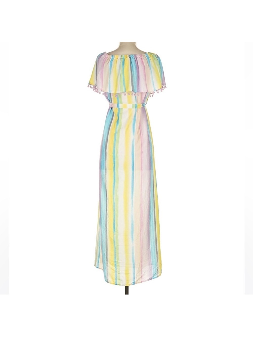 Buddy Love Carmen Pastel Off The Shoulder High Slit Maxi Dress Women’s XS - Picture 3 of 7